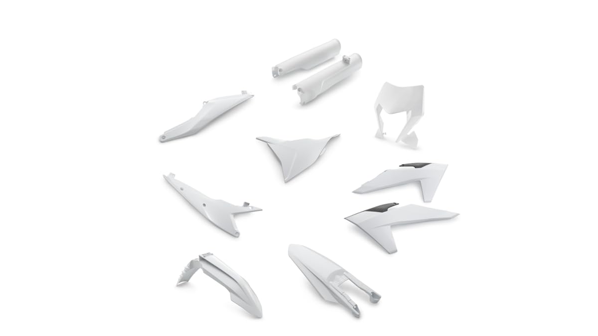 KTM OEM White Plastic Kit 150 250 300 350 500 XC-W 00010000386K Bodywork Fairing