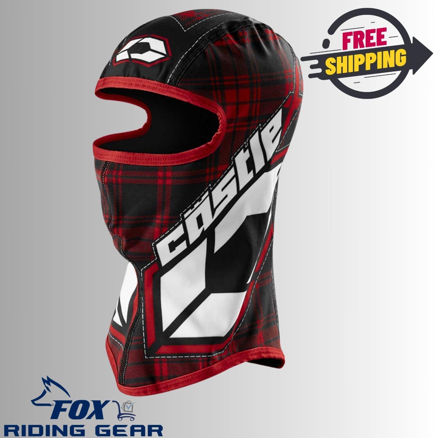 Castle X Red Plaid Balaclava Snowmobile Winter Face Mask 77-125A