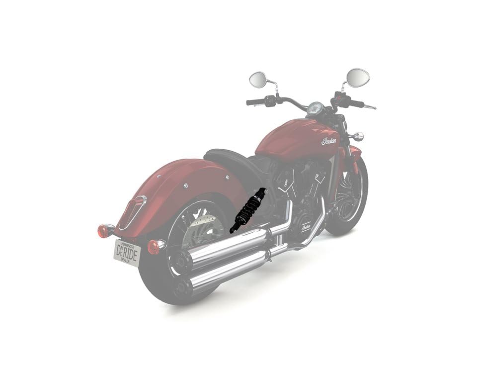 Indian Motorcycle Performance Adjustable Rear Shocks by Fox, for Specific Scout Models, 424 Lbs. Maximum Weight, Set of 2, Spanner Wrench and Installation Instructions - Part 2881790-463