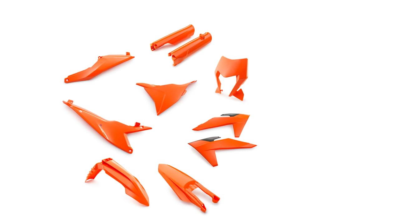 Genuine KTM Orange Dirt Bike Plastic Kit Enduro Version. Contains All Plastic Pieces in One Box