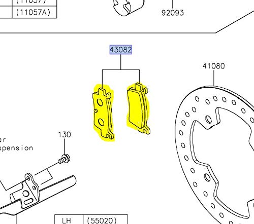 Kawasaki Teryx KRX 1000 Rear Brake Pad 43082-0197