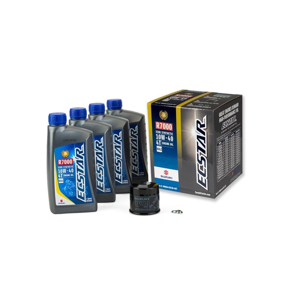 Suzuki Ecstar R7000 10W40 Semi Synthetic Oil Kit Hayabusa King Quad 990A0-01E30-4Kt