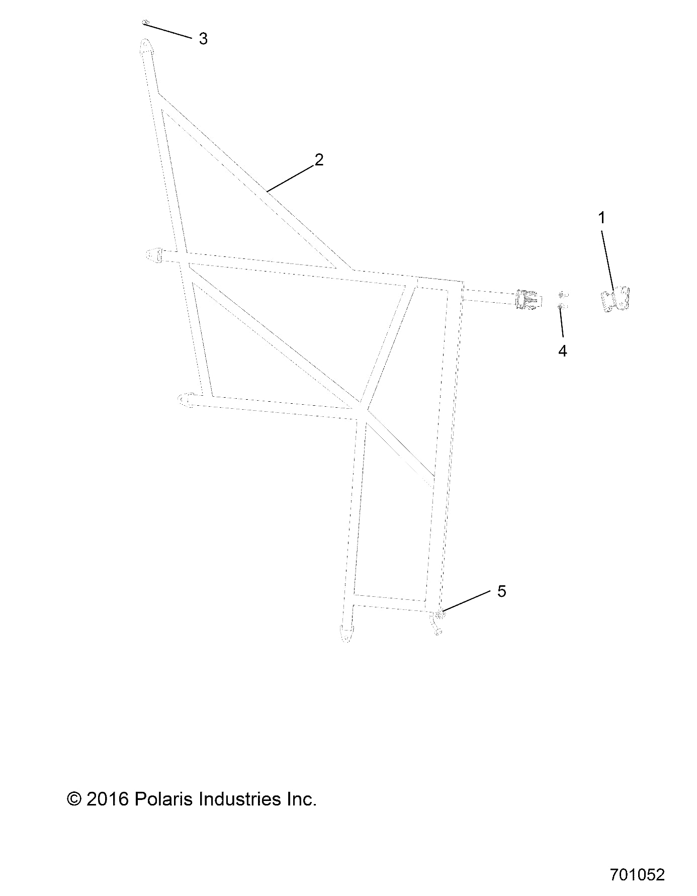 Polaris Ranger Door Nets, Genuine OEM Part 2687460, Qty 1