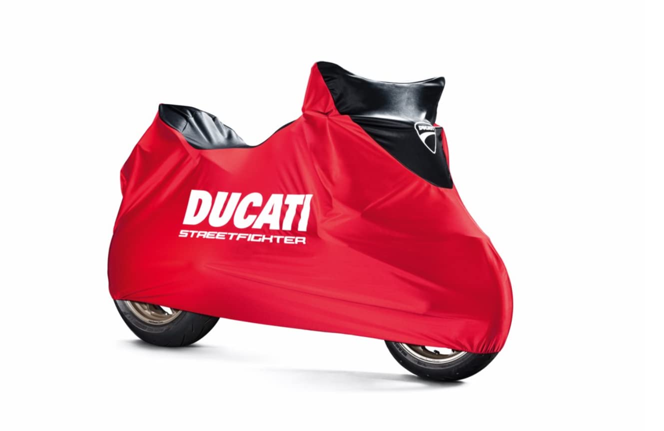 OEM Ducati Streetfighter V4 Motorcycle Canvas Bike Cover Red 97580141AB