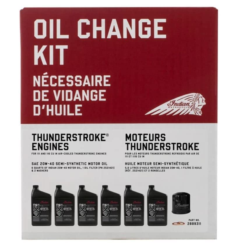 Polaris Indian Thunderstroke 111 116 Oil Change Kit 2889311 OEM Engine Oil