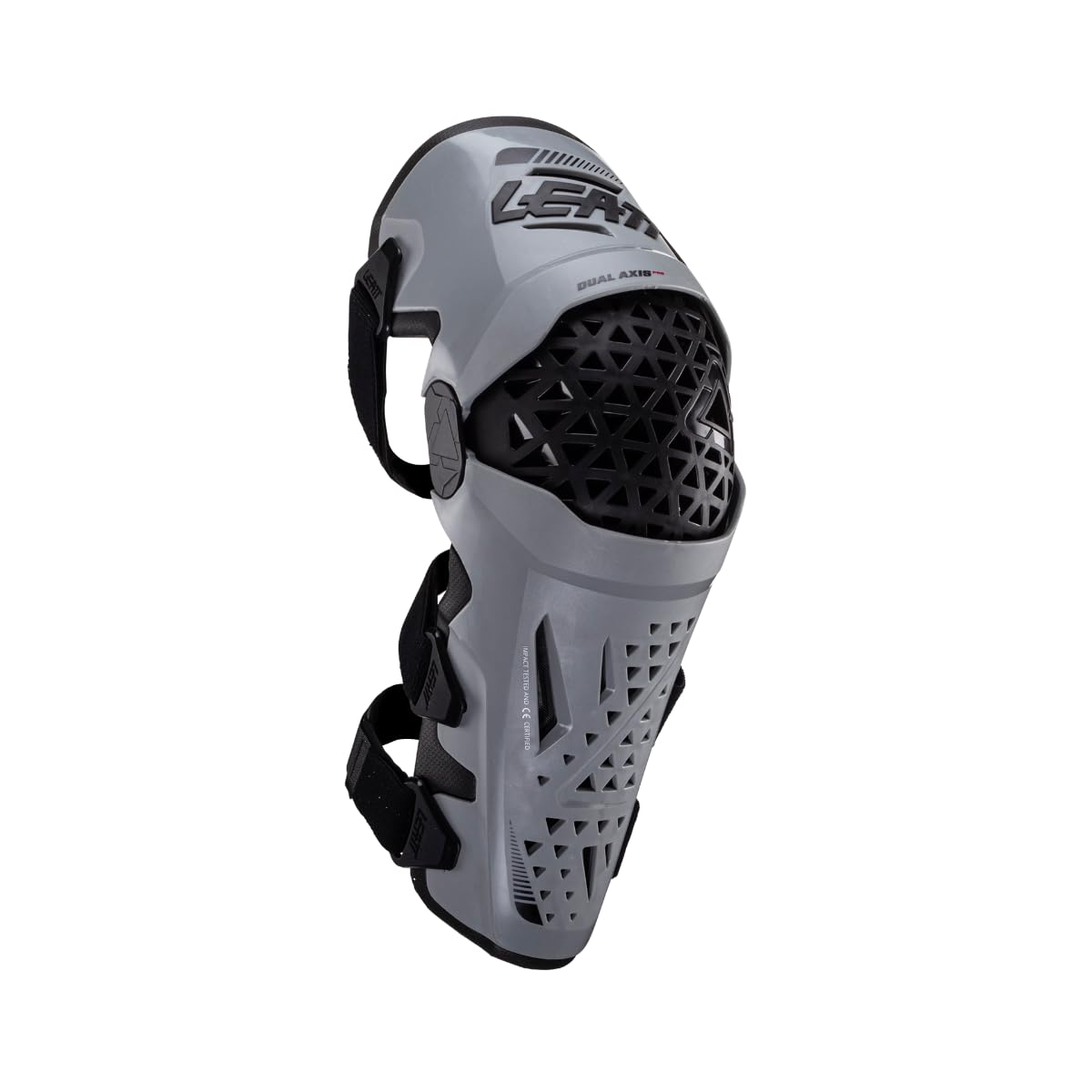 Leatt Dual Axis Pro Knee Shin Guard Protector Forge Gray S/M 5024060810