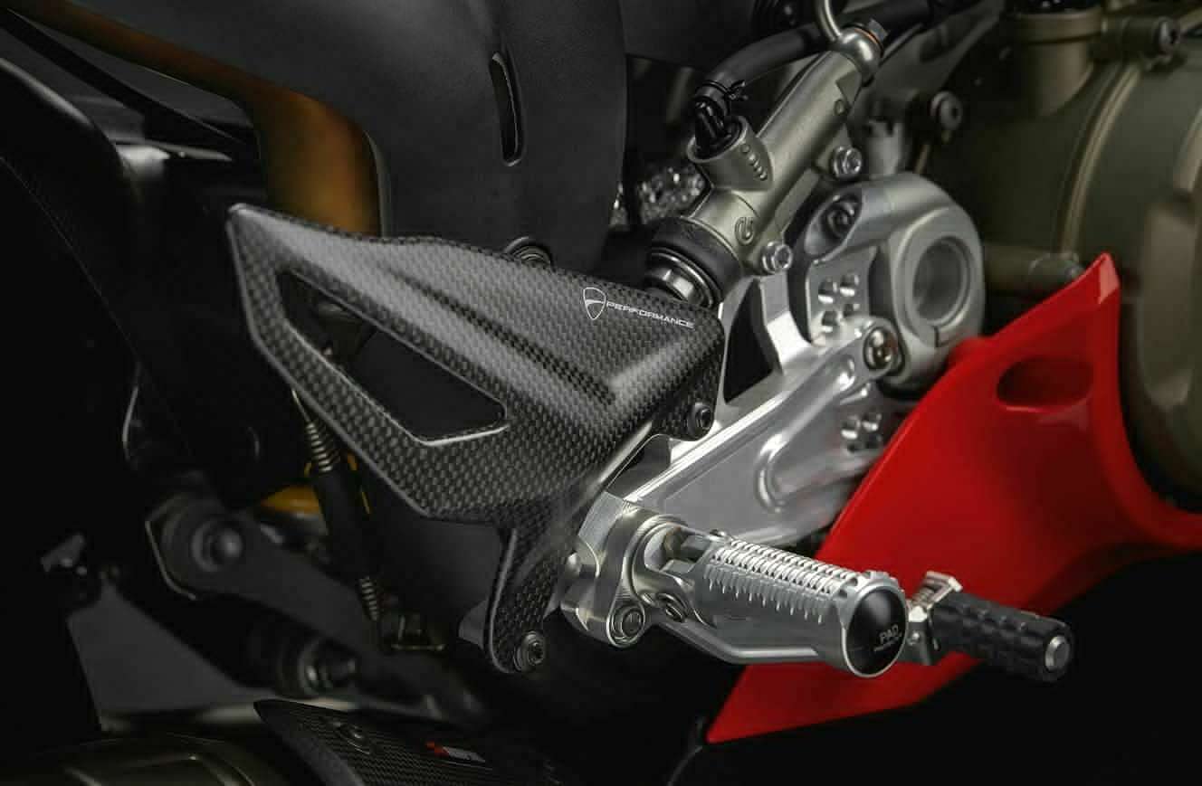Ducati Streetfighter Carbon Fiber Heel Guards Set 96981062A Foot Peg Rearset
