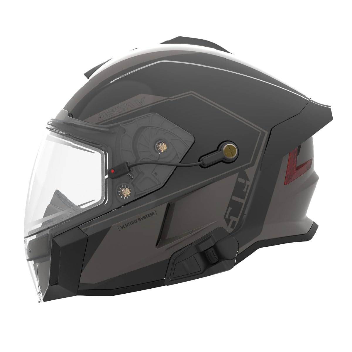 509 Delta V Commander Snowmobile Helmet (Gloss Black Ops - Large) - Open Box
