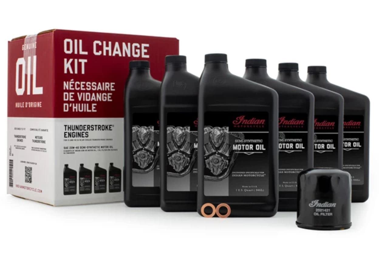 Polaris Indian Thunderstroke 111 116 Oil Change Kit 2889311 OEM Engine Oil