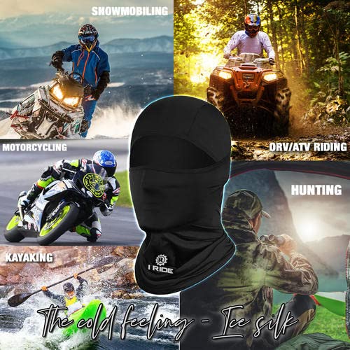 iRide Lightweight Ski Mask, Shiesty Mask, Tight Fitting Sports Balaclava Black