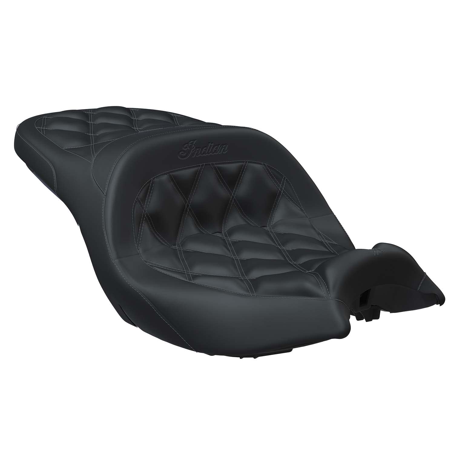 Indian Motorcycle Standard Reach Heated Touring Seat, Black - 2889356-VBA
