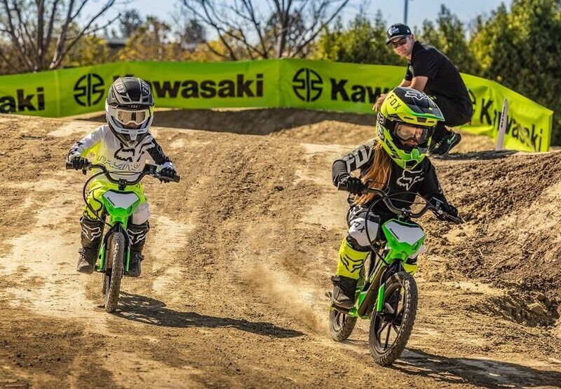 2023 Kawasaki Elektrode Electric Balance Bike 150 Minute Runtime Ages 3-8