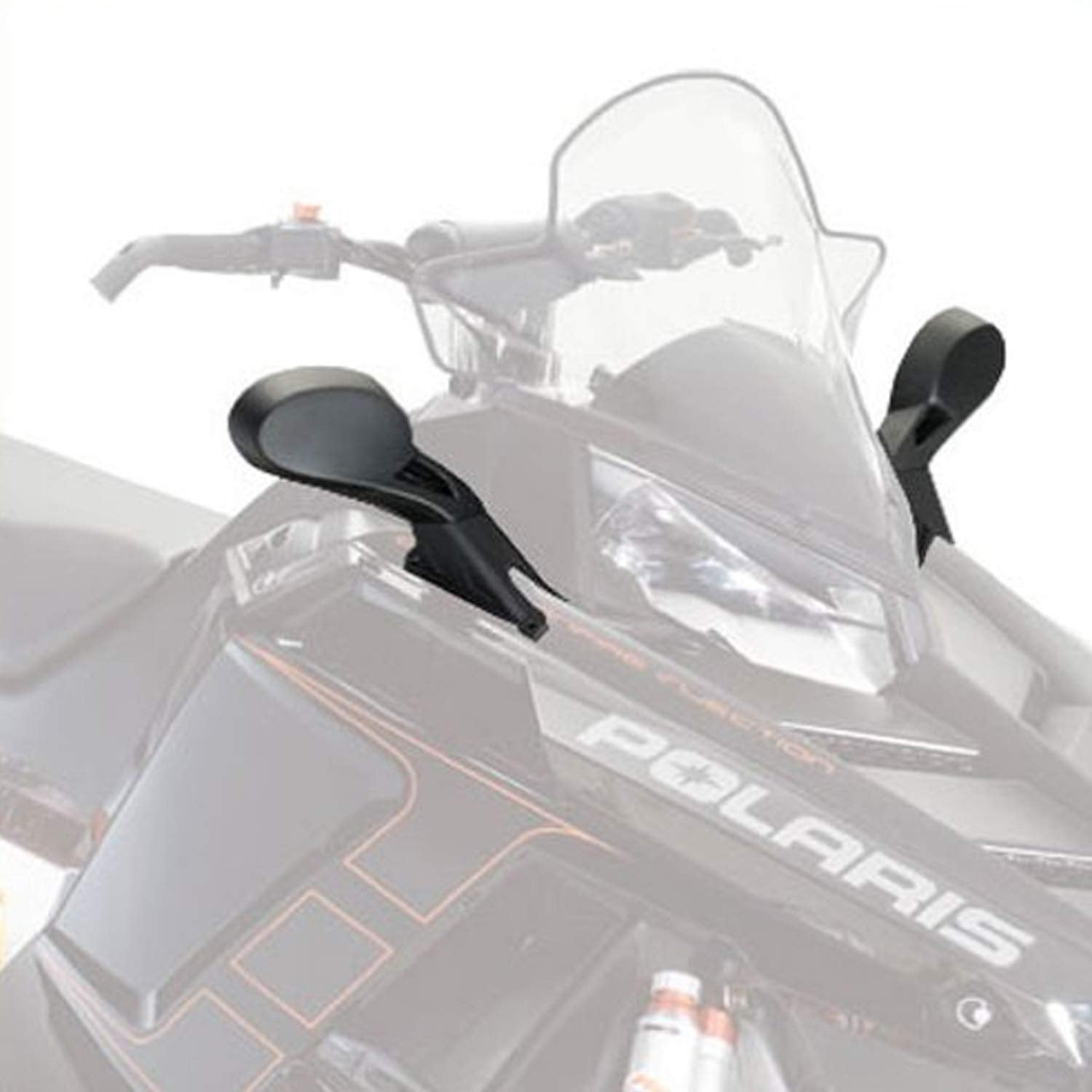 Polaris PRO-RIDE Hood Mount Snowmobile Mirrors Black 2877803 OEM