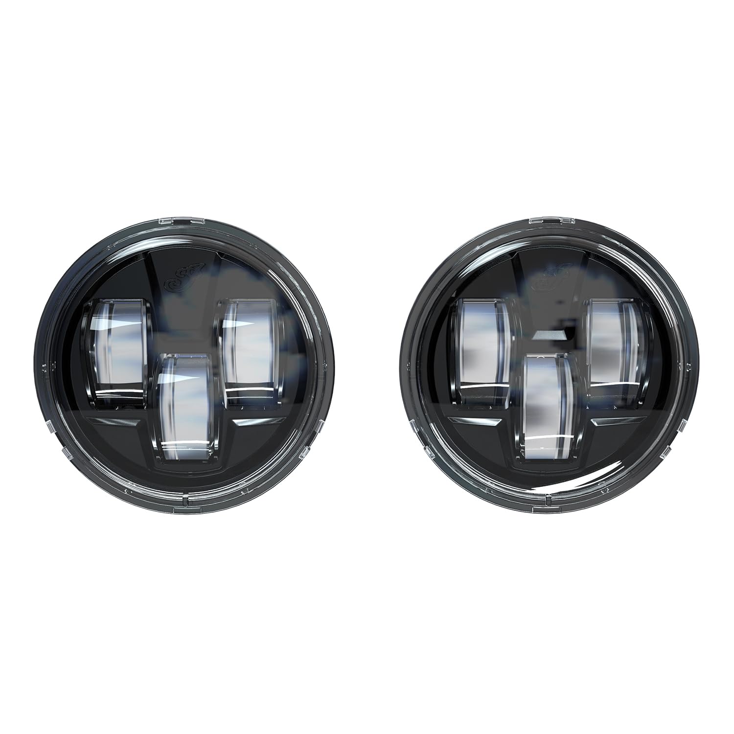 Indian Motorcycle Driving Lights Pathfinder S LED, Pair, for Specific Challenger, Chief, Chieftain, Pursuit Dark Horse, Roadmaster Limited Models and More, Gloss Black, 3.5-Inch Size - 2884708-266