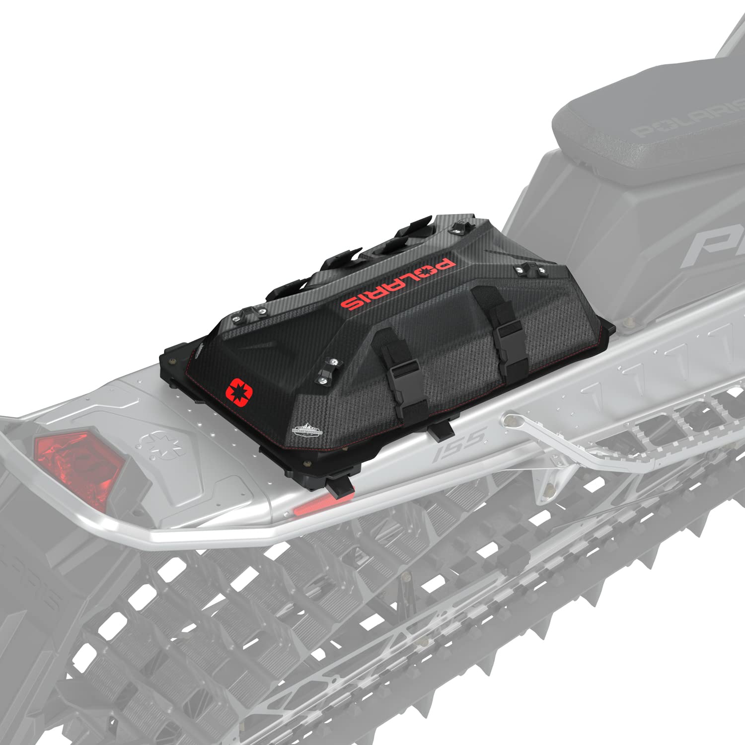 Polaris Snowmobile Lock & Ride Flex Burandt Bag, Large, Red, Fits Specific RMK, INDY, Voyageur Models, Mounts for Shovel Jacket, Easy Install, Waterproof, Storage Bag for Gear - 2889900