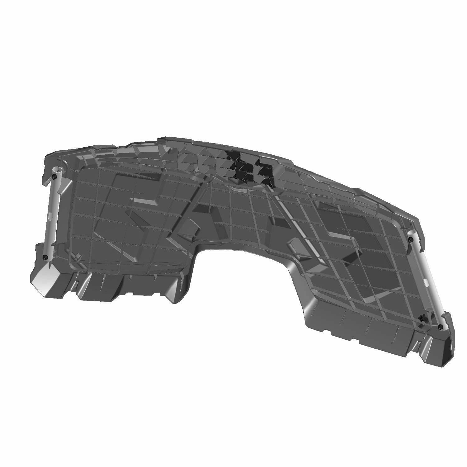 Polaris ATV Front Rack with Plugs Assembly, Gloss Black, Genuine OEM Part 2636440-070, Qty 1