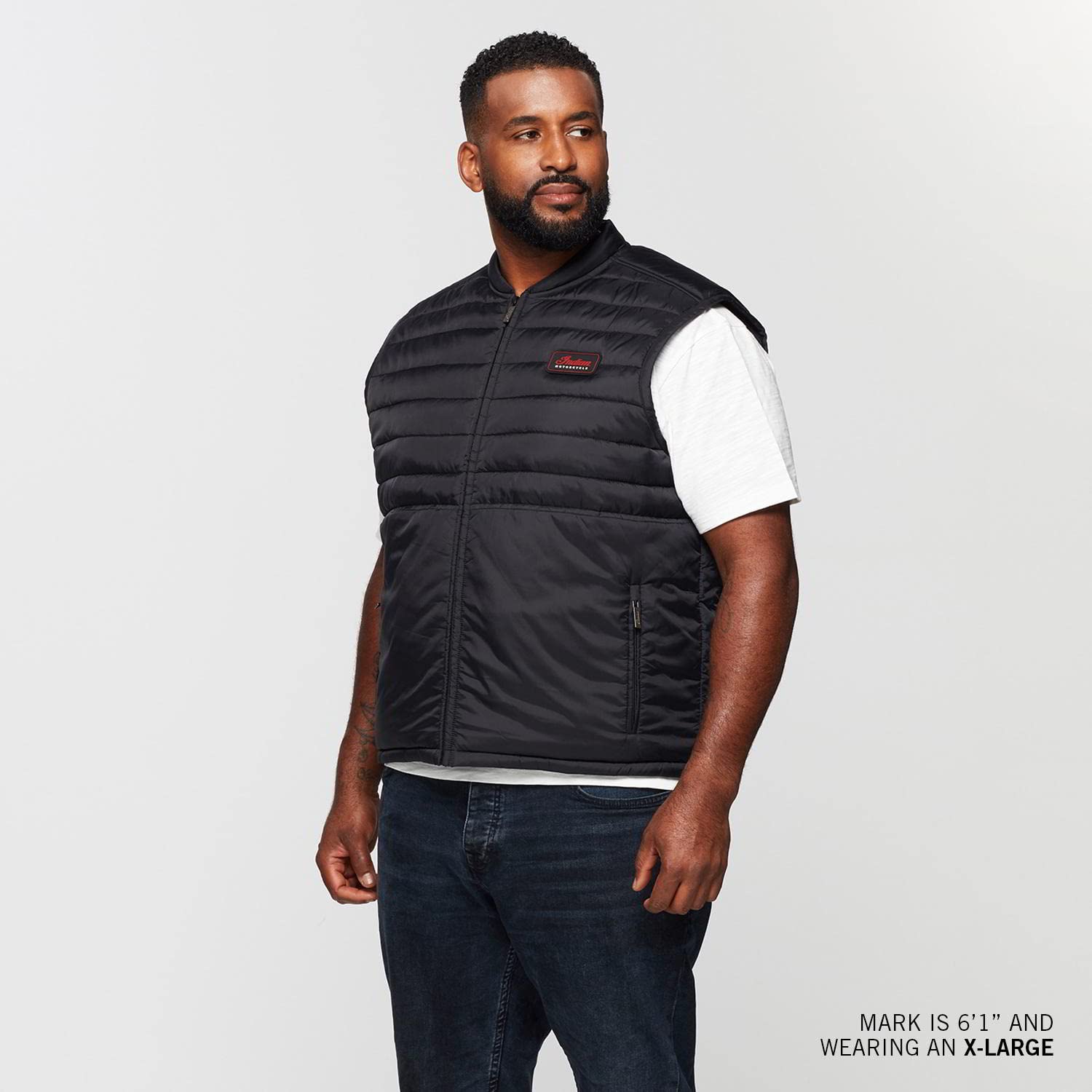 Indian Motorcycle Men's Clayton Thermo Vest Black XL 283318609 -OPEN BOX
