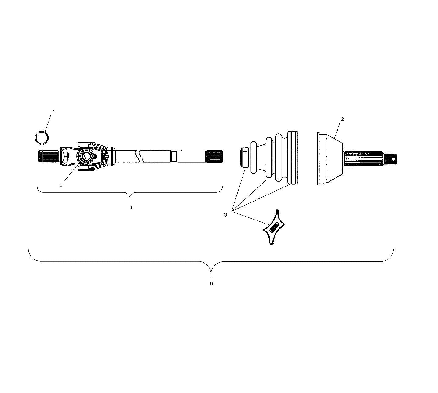 Polaris Off Road Cv Joint Boot Kit, Genuine OEM Part 2201015, Qty 1