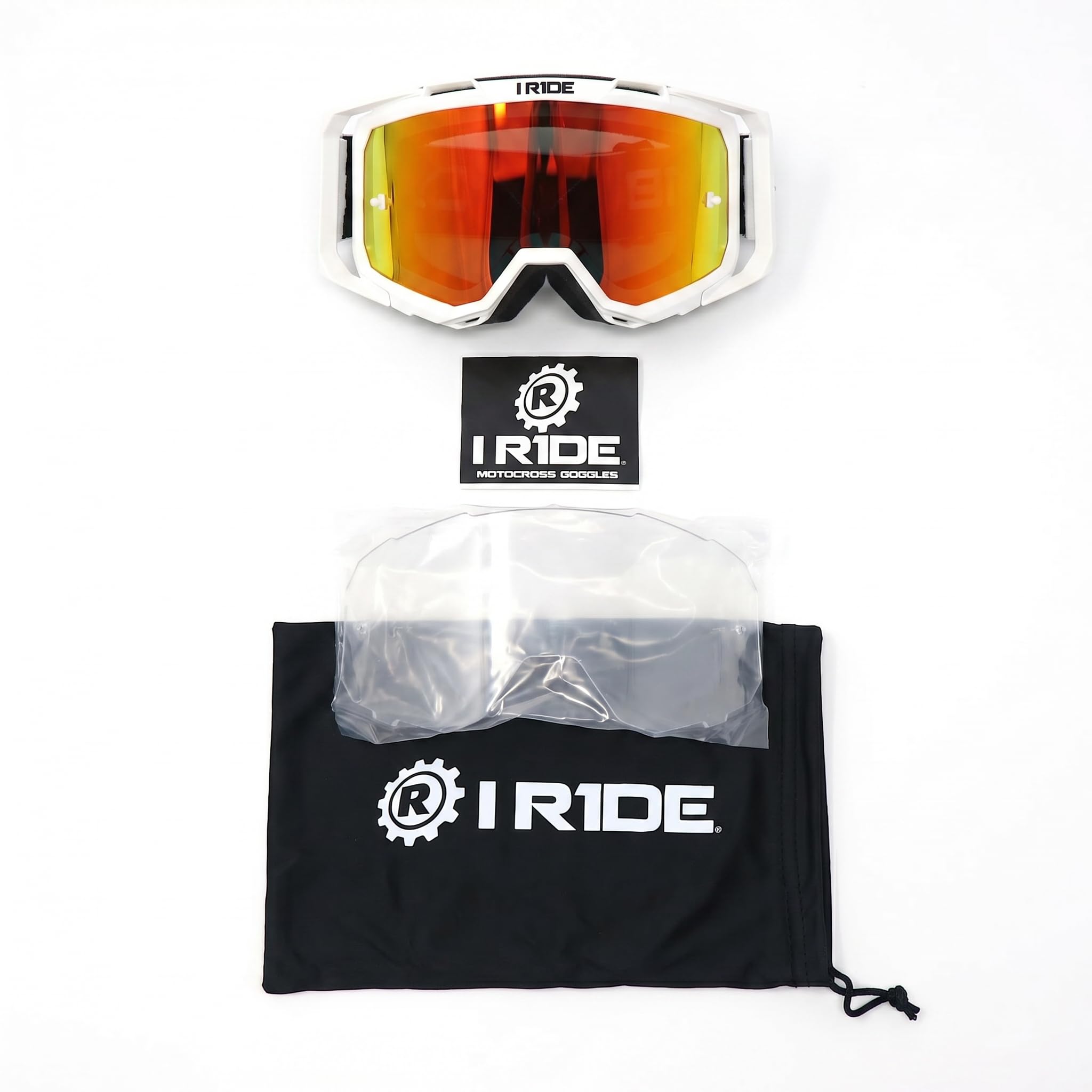 Fox Powersports IR-AIRTIME-WHITE (ORANGE POP)