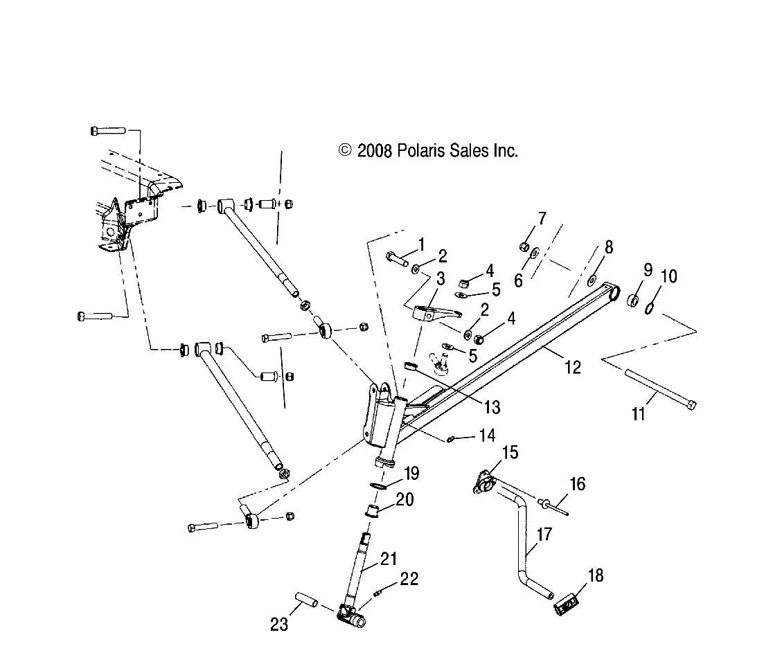 Polaris Snowmobile Steering Assembly, Machined, Genuine OEM Part 5132728, Qty 1