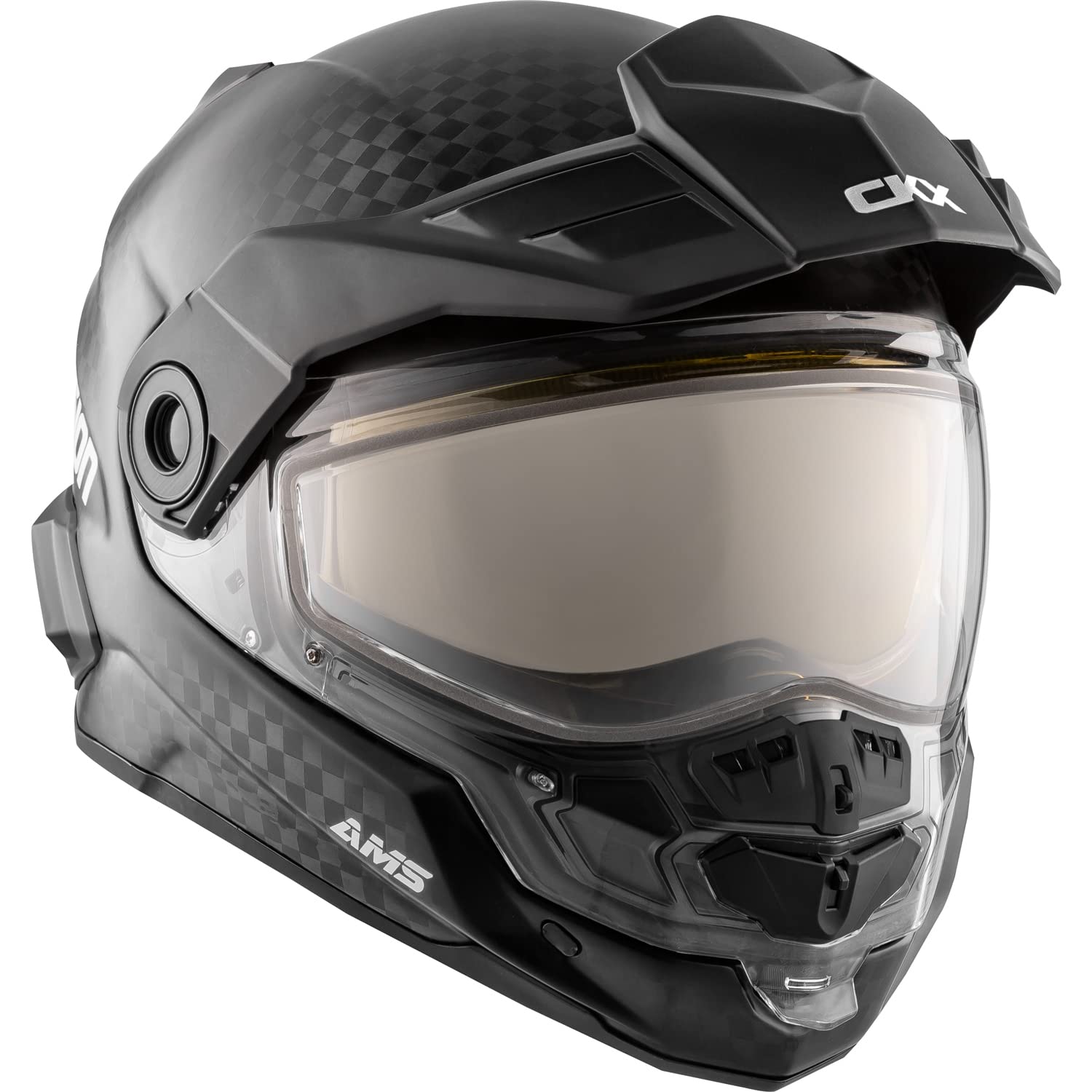 CKX Mission Carbon Fiber Full Face Helmet Electric Shield Snowmobile 512396