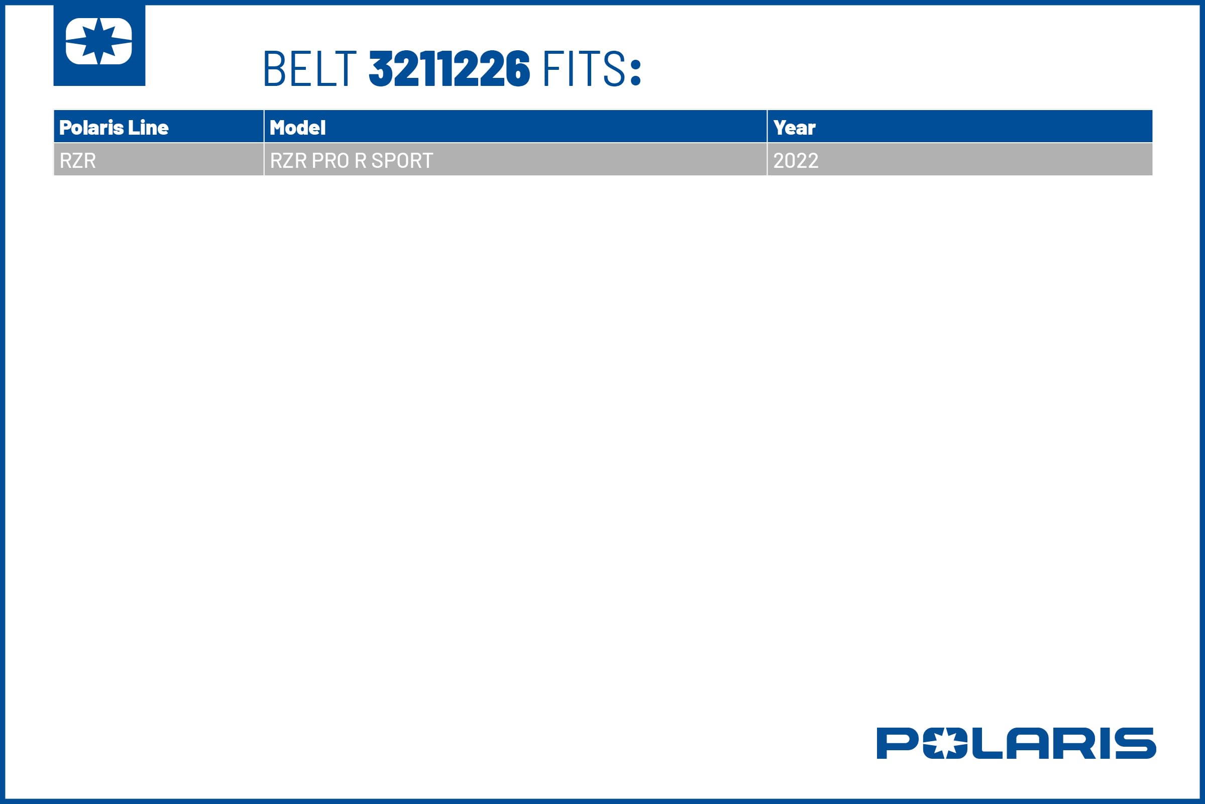 Polaris RZR Pro R Pro R 4 Sport Drive Belt 3211226 UTV CVT Clutch Belt