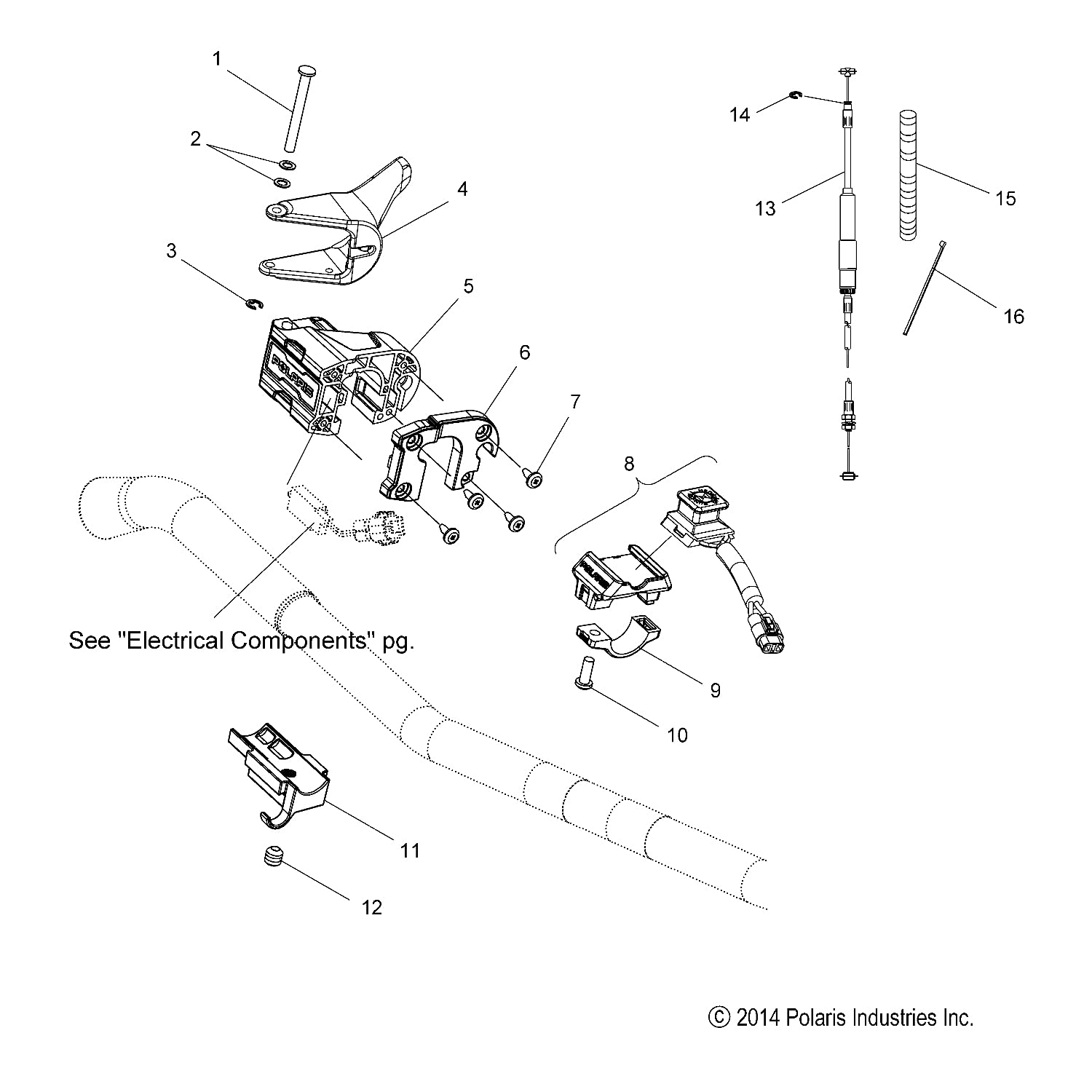Polaris Snowmobile Heater with Hi Lo Lever, Genuine OEM Part 2010424, Qty 1