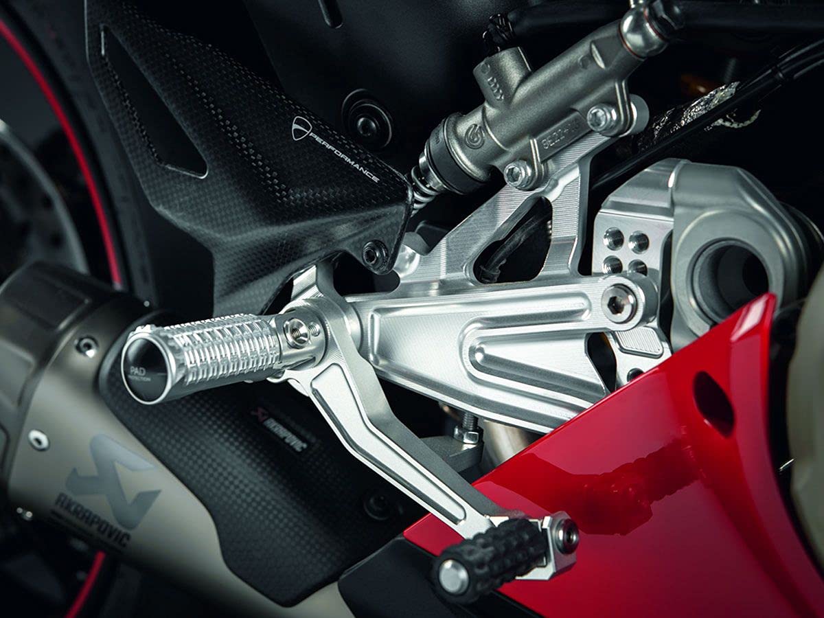 Ducati Streetfighter Carbon Fiber Heel Guards Set 96981062A Foot Peg Rearset