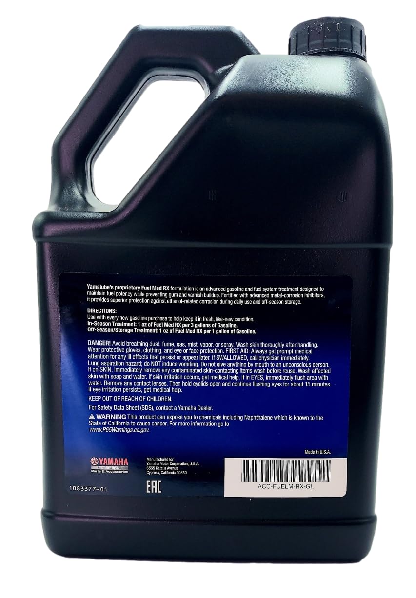 Yamaha Original OEM Yamalube Acc-FUELM-RX-GL Fuel Med Alcohol Free Fuel Treatment Yamalube Yamaha OEM - 1 Gallon