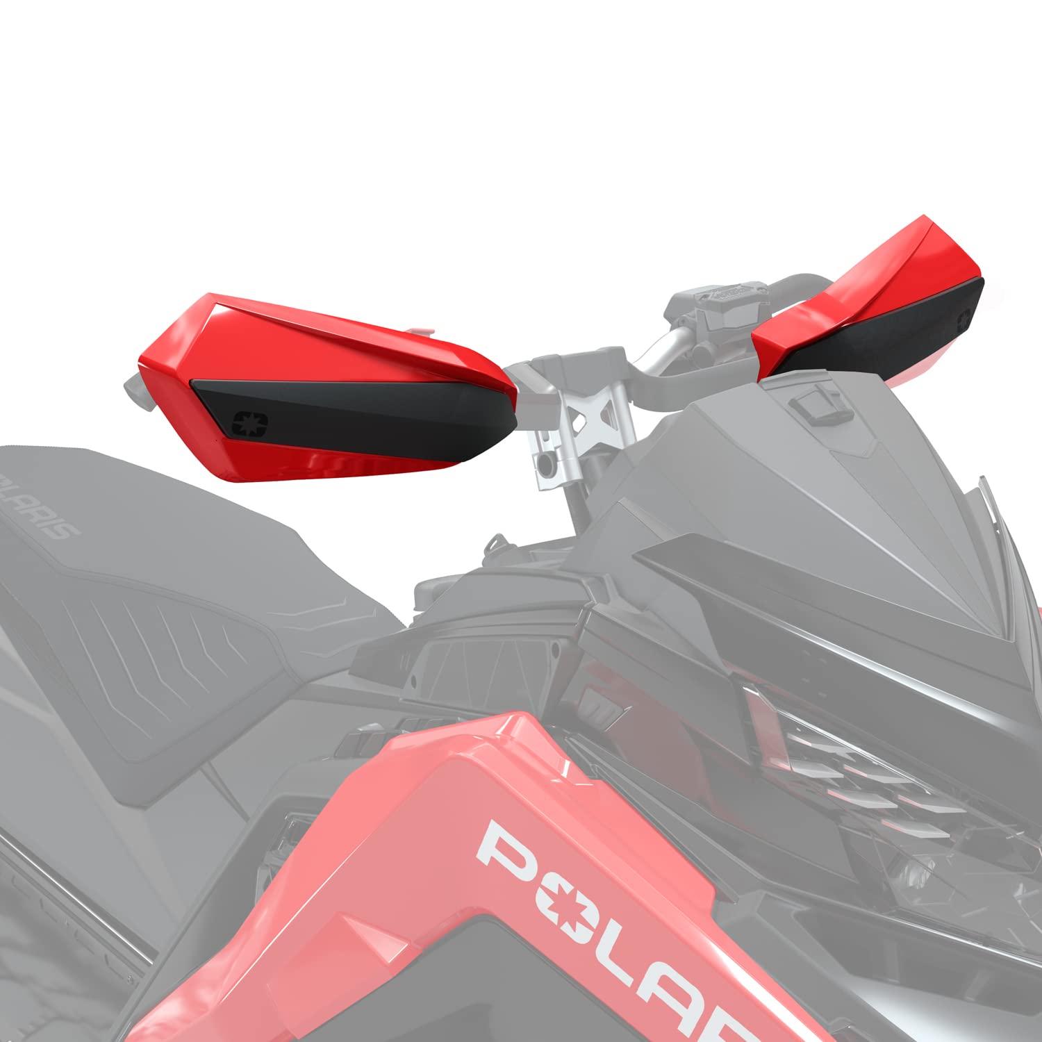 Polaris Matryx Defend Handguards Pair Indy Red Snowmobile 2884616-293