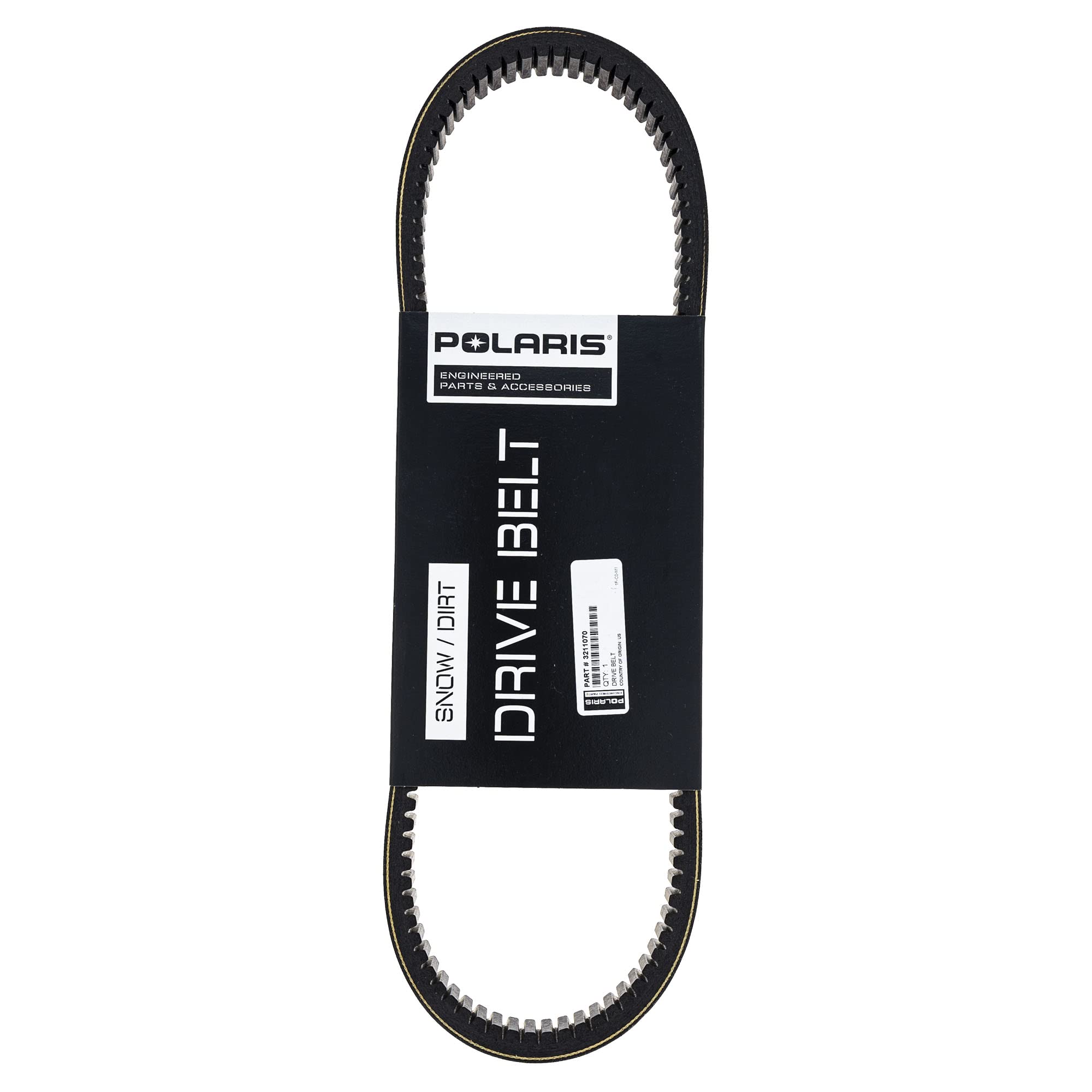 Polaris SNOW Snowmobile Performance Drive Belt, Part 3211070 – Compatible with Specific Models of Polaris Snowmobiles, Runs at Optimal RPMs, No Clutch Recalibration, Replace Every 1,000 Miles, Black