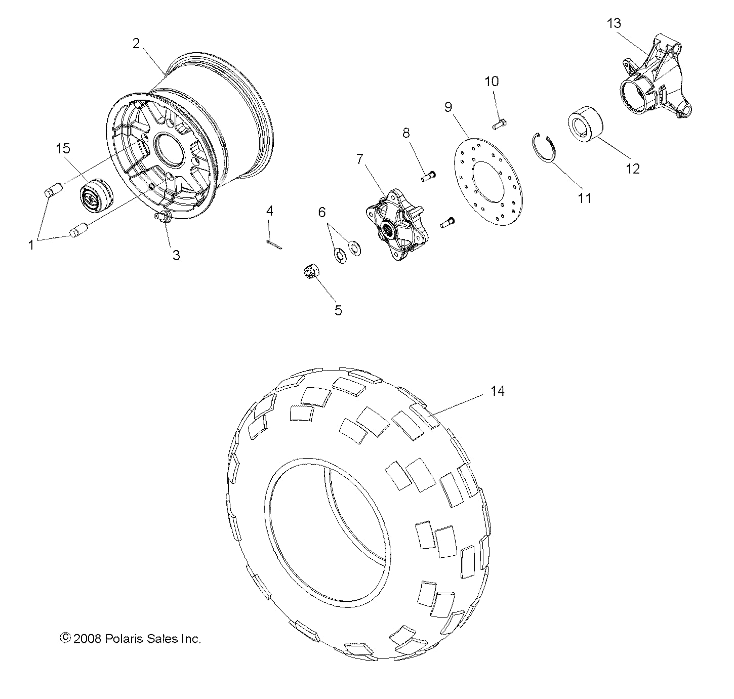 Polaris RZR Genuine OEM Right Wheel Carrier Bearing Housing 5134985 Qty 1