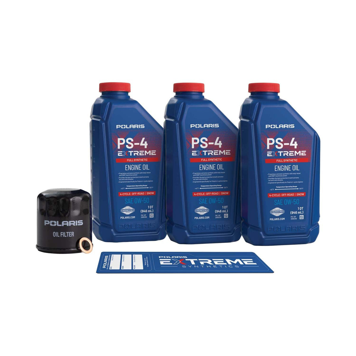 Polaris Oil Change Kit, Incl Oil, Oil Filter, Crush Washer - 2890058