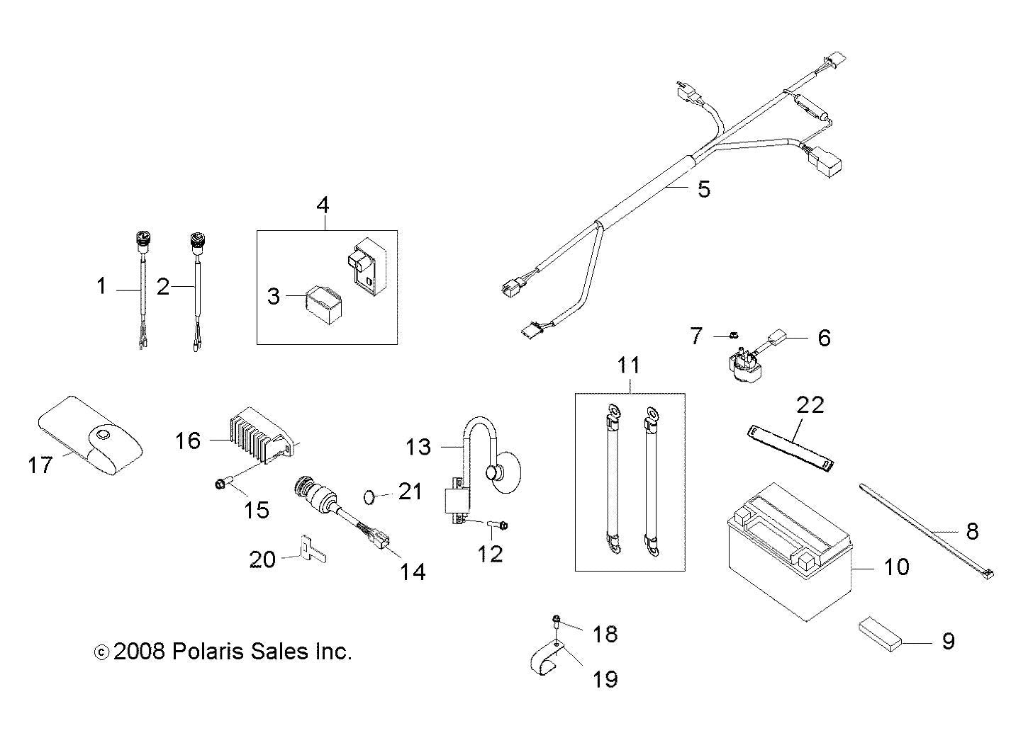 Polaris RZR Main Switch, Genuine OEM Part 0454336, Qty 1