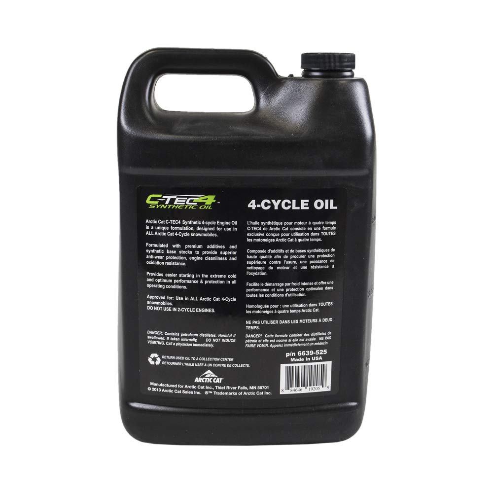 Arctic Cat C-Tech S/M Synthetic 4-Stroke Engine Oil 1 Gallon 6639-525