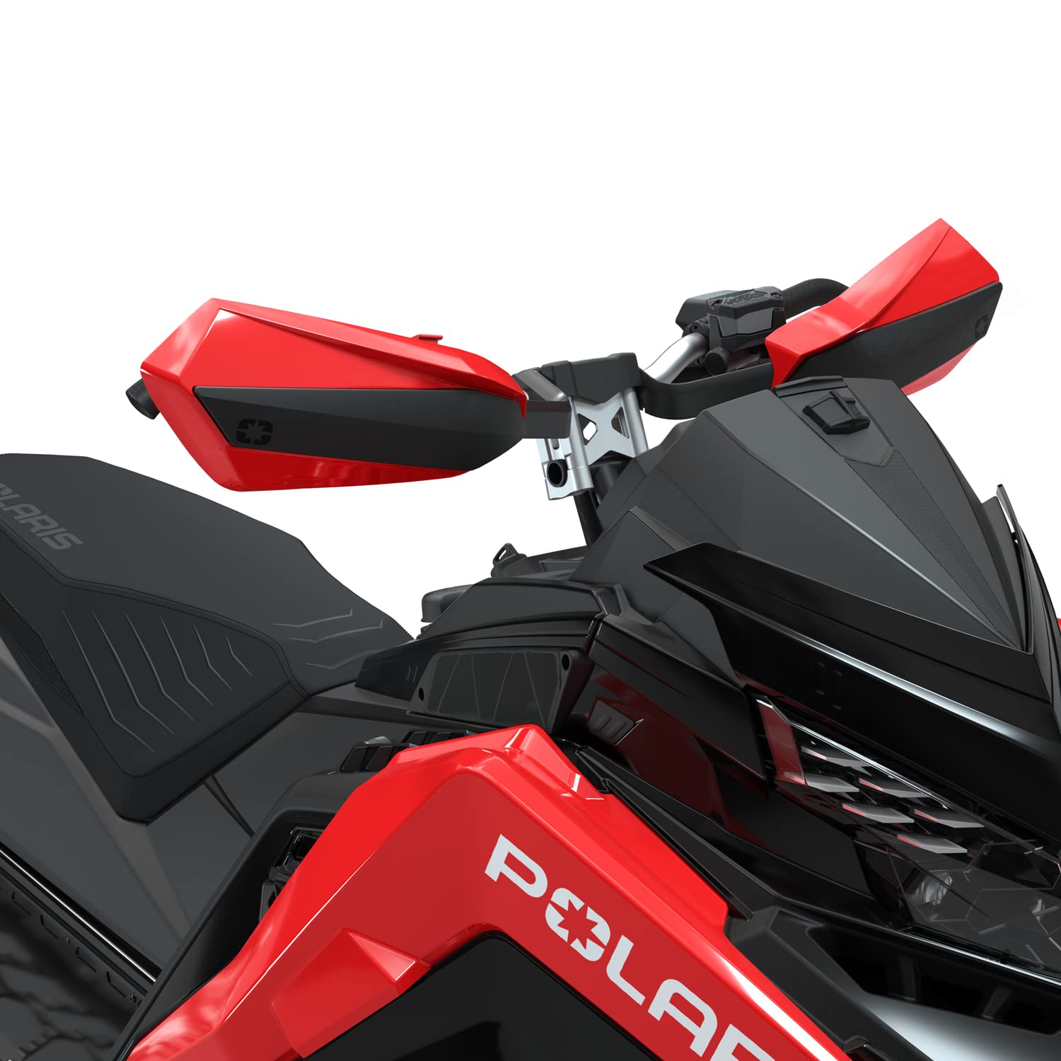 Polaris Matryx Defend Handguards Pair Indy Red Snowmobile 2884616-293