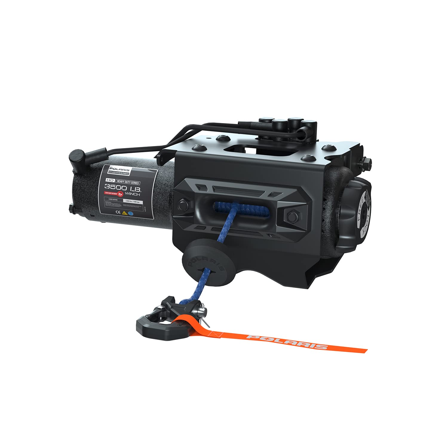 Polaris 2889470 ATV HD 3,500 lb Winch with Synthetic Rope Recovery