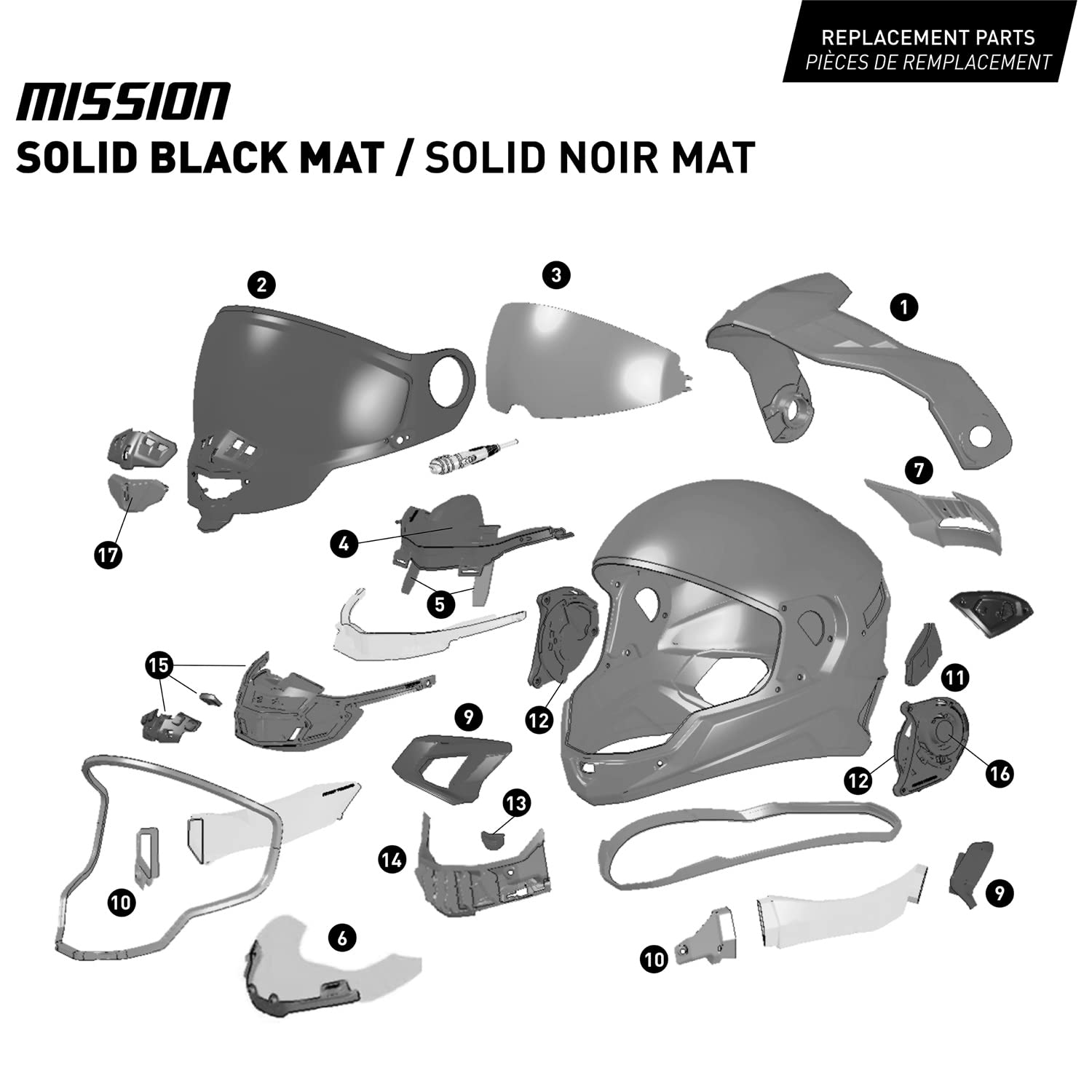 CKX Mission Carbon Fiber Full Face Helmet Electric Shield Snowmobile 512396