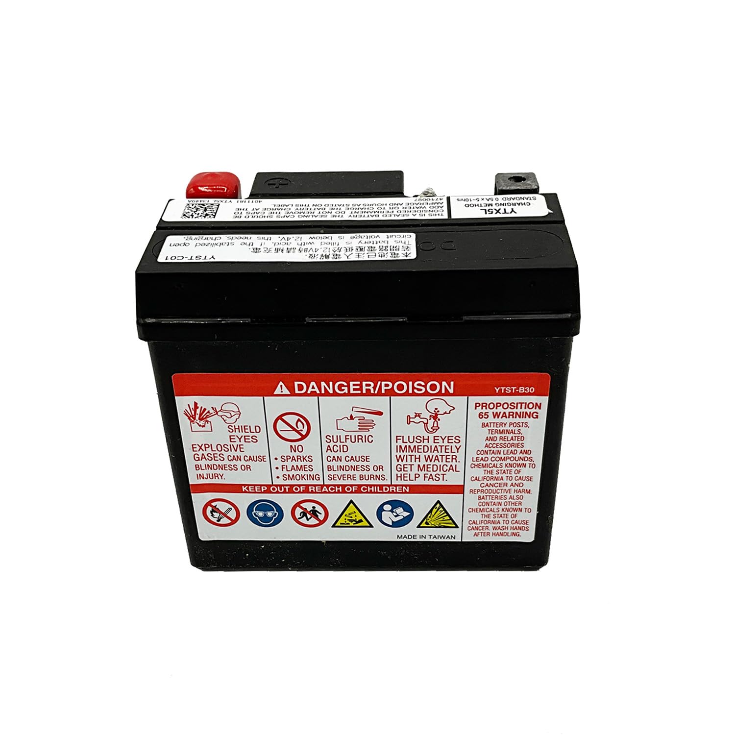 Polaris Replacement Battery, Yuasa Ytx5L Specific for Sportsman Outlaw 50, Outlaw 90, Scrambler 50, Scrambler 90, Sportsman 90, Sportsman 110, Predator 50, Predator 90 ATV Models - Part 4011181