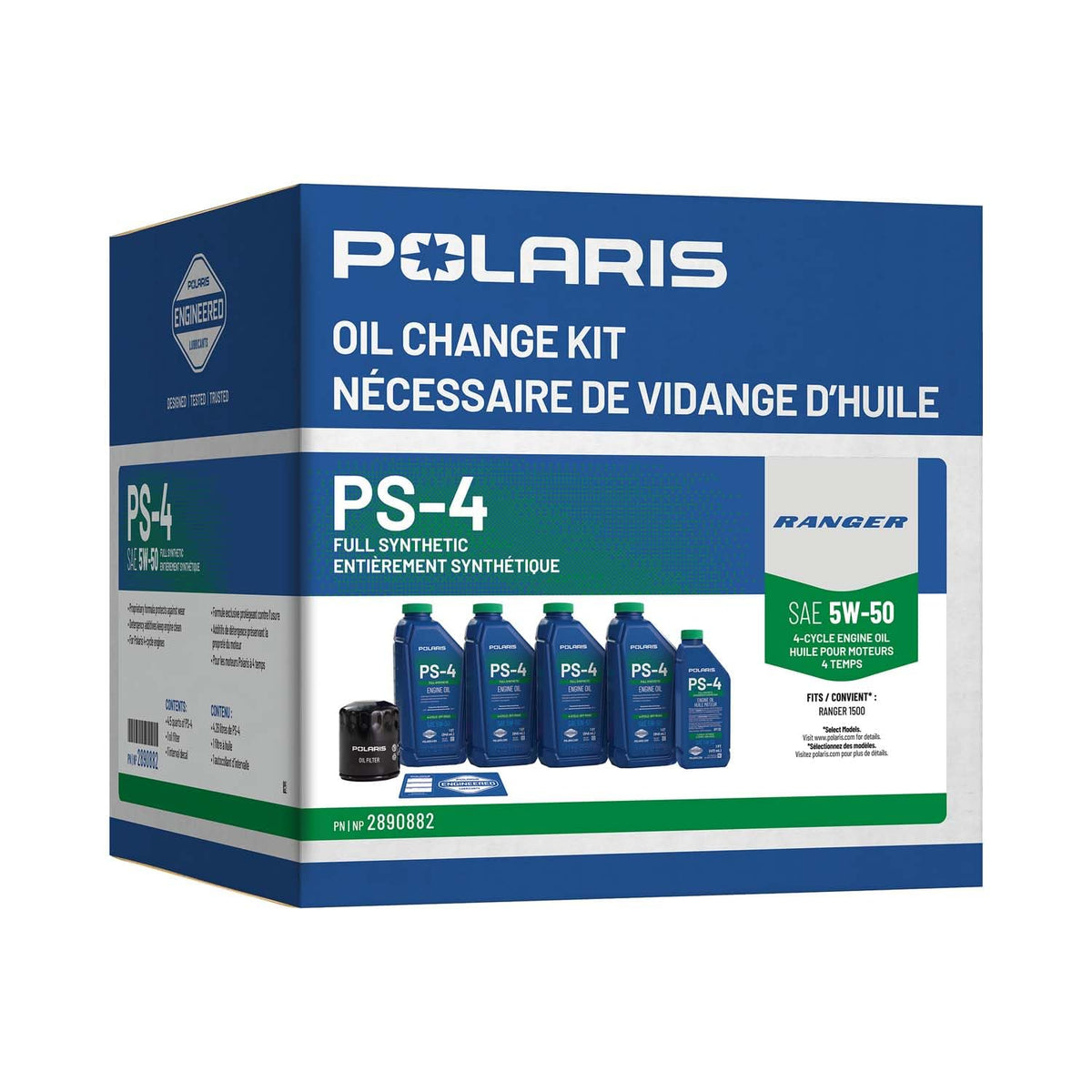 Polaris Oil Change Kit, for RANGER Models, Genuine OEM - 2890882