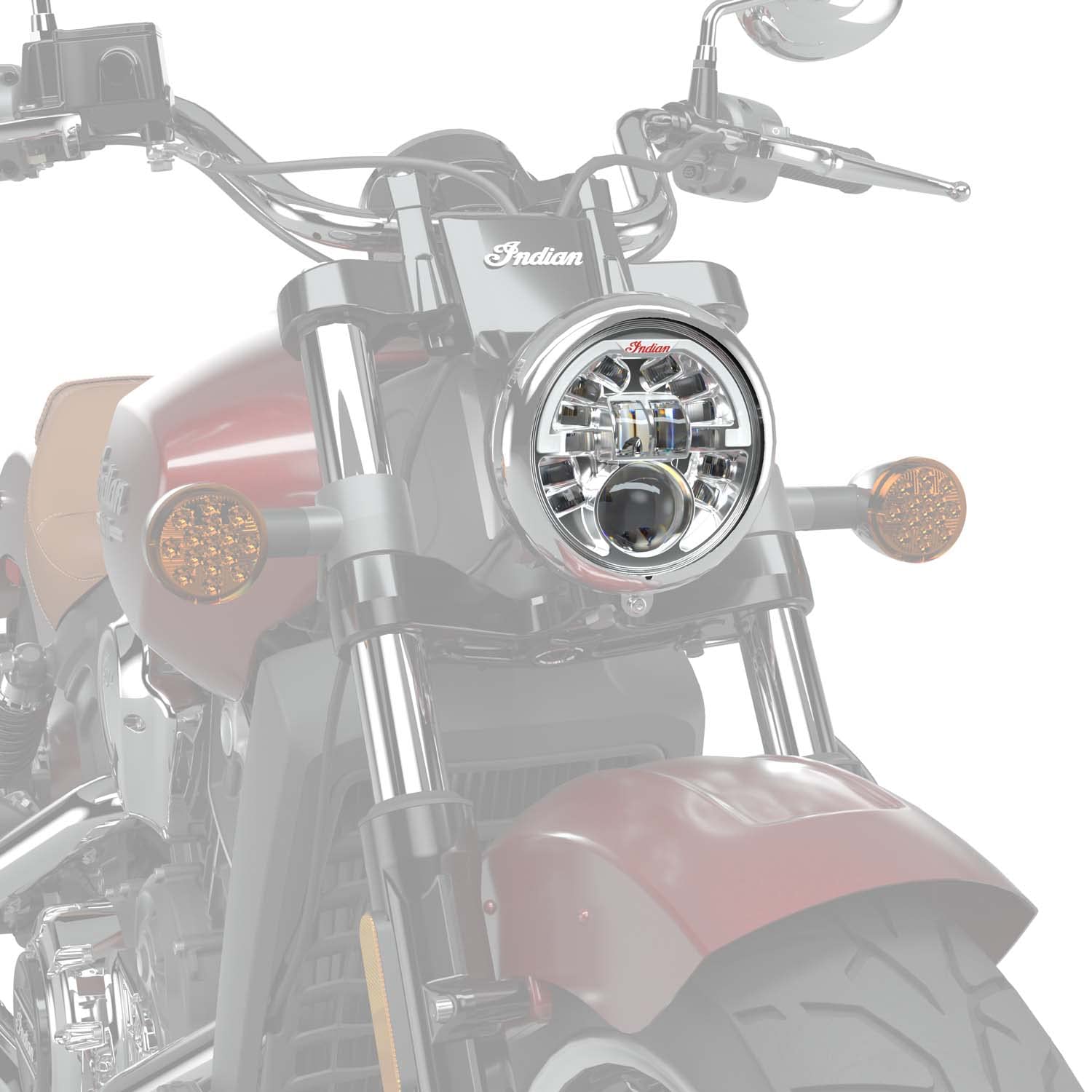 Indian Motorcycle Pathfinder Adaptive 5.75 LED Headlight 2884996-156 - Open Box