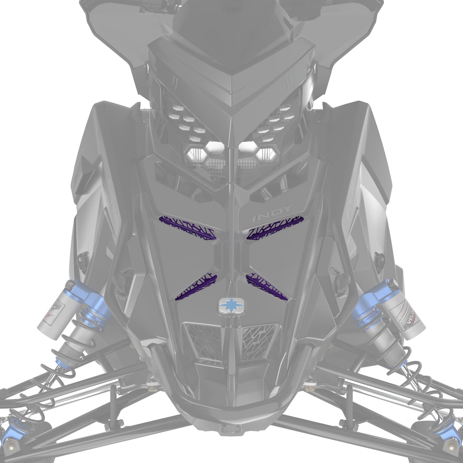 Polaris Matryx Snowmobile Grill Inserts Purple 2884979-784 New OEM