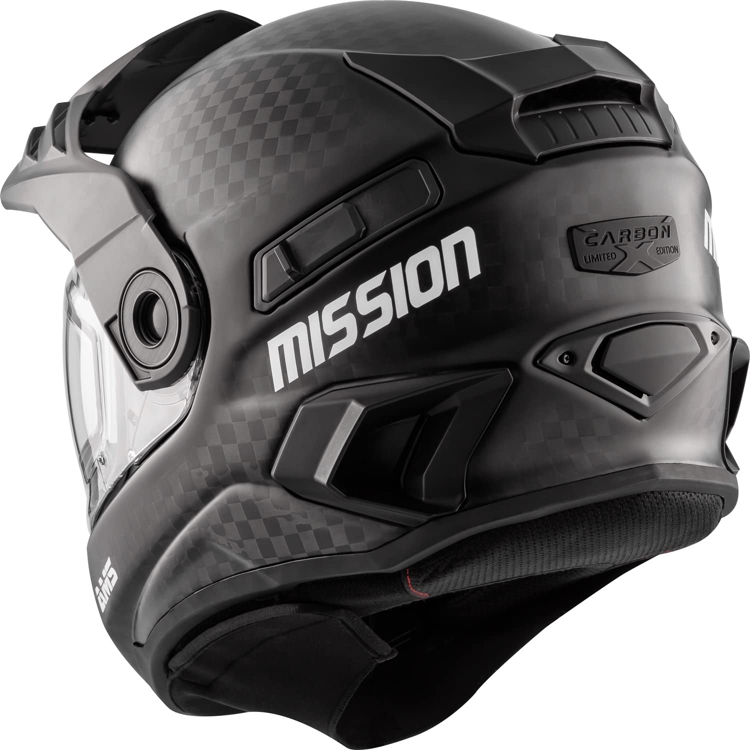 CKX Mission Carbon Fiber Full Face Helmet Electric Shield Snowmobile 512396