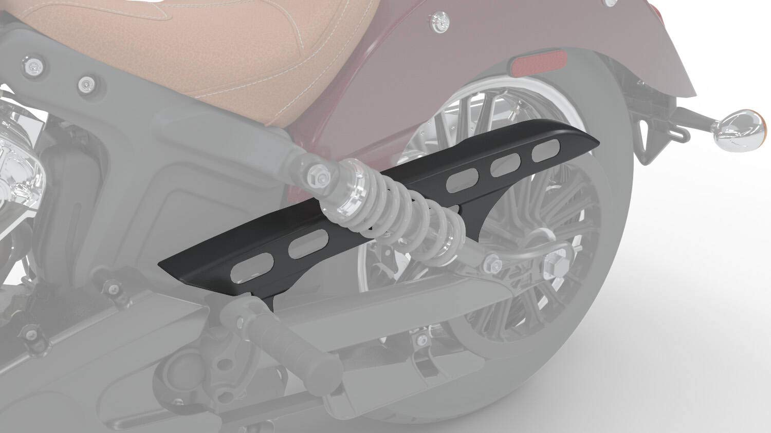 Indian Motorcycle Vented Upper Belt Guard, Black - Open Box