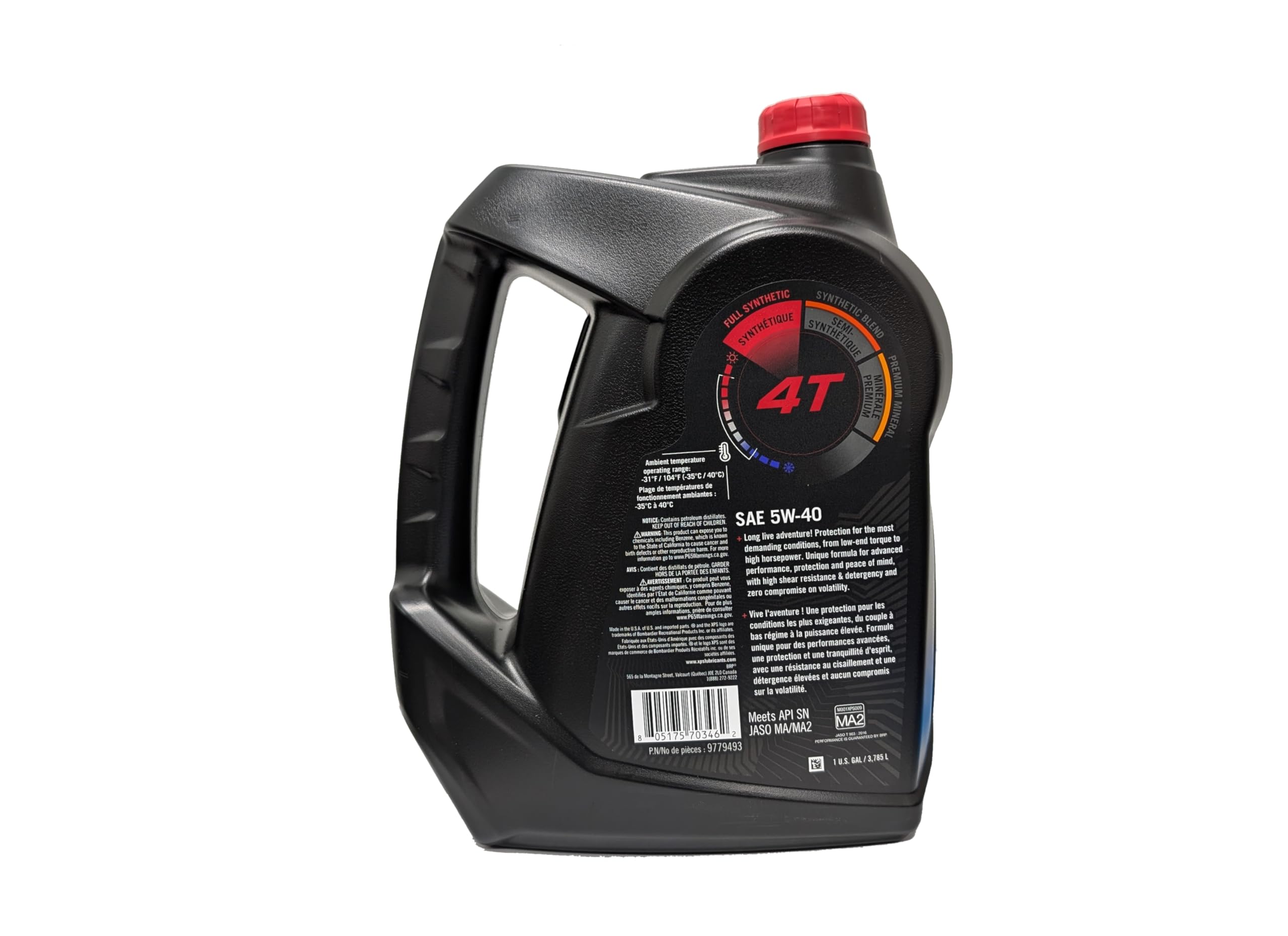 Can-Am 9779493 BRP Synthetic Oil 4T 5W40 1 Gal 779134 9779134