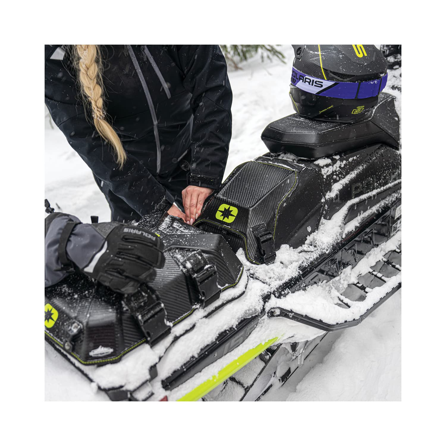 OEM Polaris Snowmobile RMK Essentials Bag 2890619 Storage Lime Carbon New