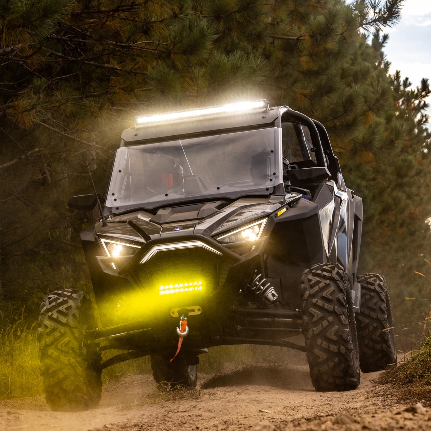 Polaris Winch Pro HD 6000 LB for RZR Pro R, Turbo R, Wireless Remote Control, Faster Re-Spooling, Auto Stop Technology, 1.6-HP Motor, 50 FT Synthetic Rope, for Plowing, Chores, Trail Rides - 2884341