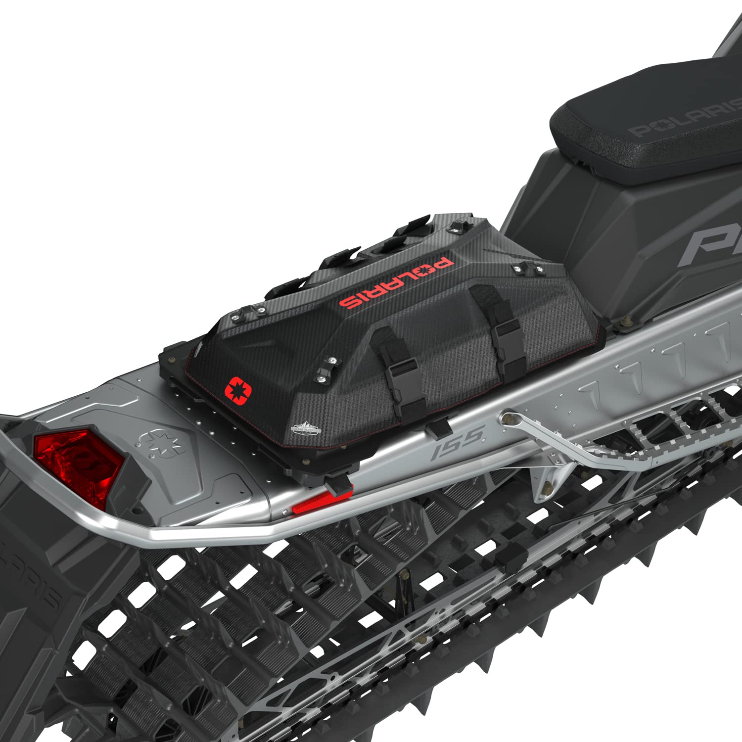 Polaris Snowmobile Lock & Ride Flex Burandt Bag, Large, Red, Fits Specific RMK, INDY, Voyageur Models, Mounts for Shovel Jacket, Easy Install, Waterproof, Storage Bag for Gear - 2889900