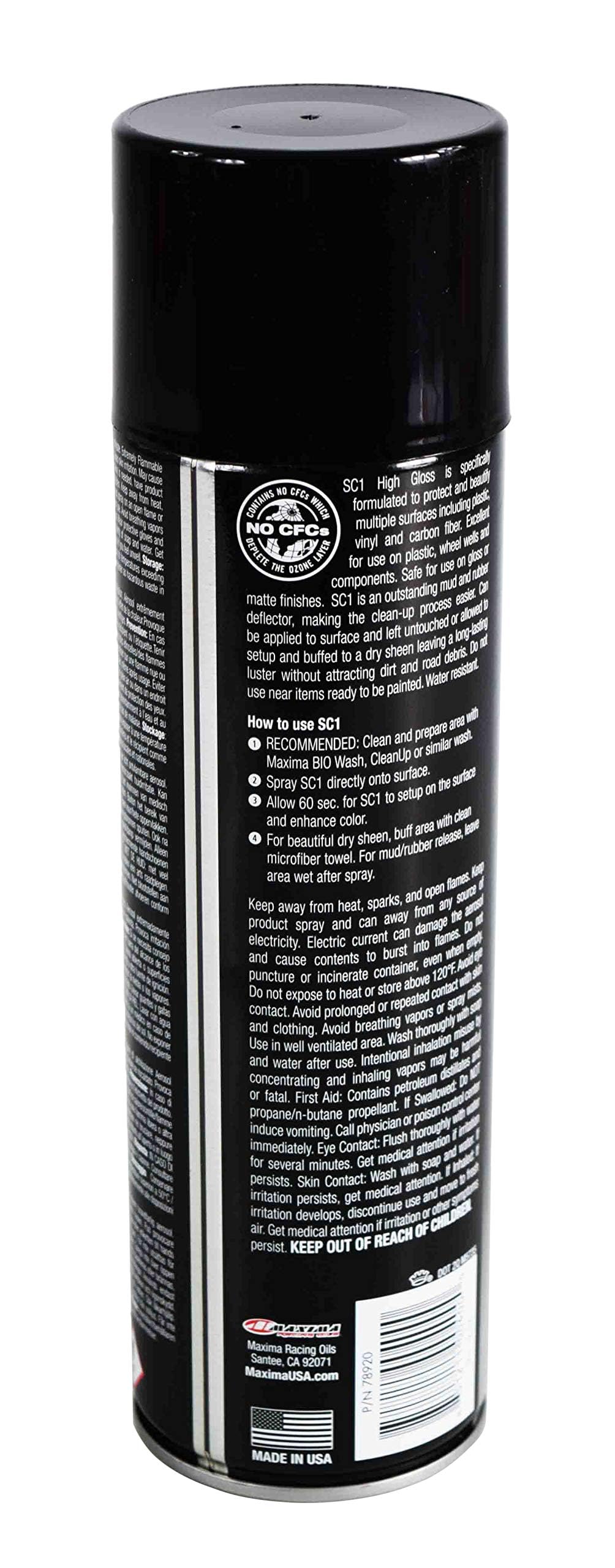 Maxima SC1 High Gloss Coating 8-Pack 78920 Silicone Detailer Spray 12oz Cleaner