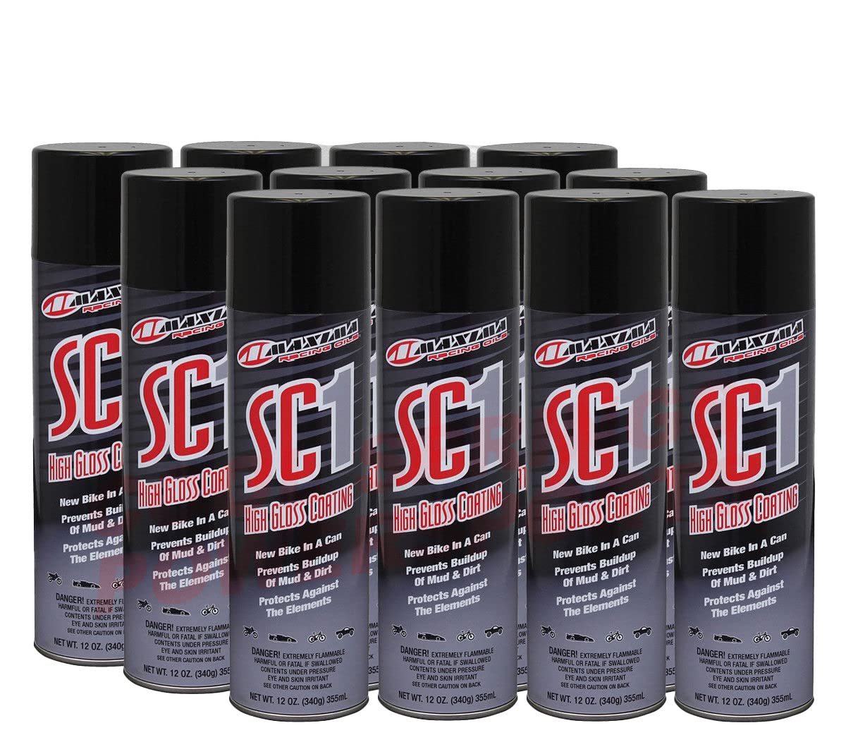 Maxima Racing Oils SC1 High Gloss Clear Coat 12oz 12-Pack (1-Case) 78920 Spray